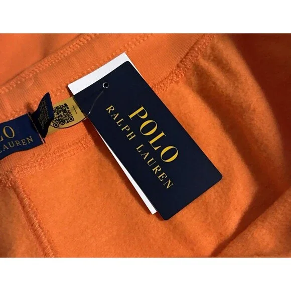 NEW Polo Ralph Lauren Men's Size 2XB Orange Fleece Jogger Sweatpants 2XL Big